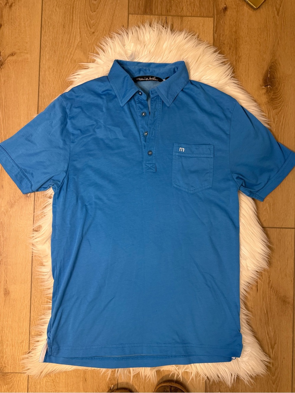 Travis Mathew Men’s Royal Blue Short-Sleeve Polo Size Medium